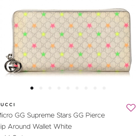 Make an offer!!  Authentic Gucci Multicolor Star Pattern Wallet Preloved - Picture 4 of 14